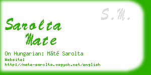 sarolta mate business card