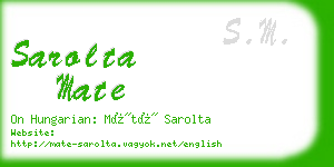 sarolta mate business card